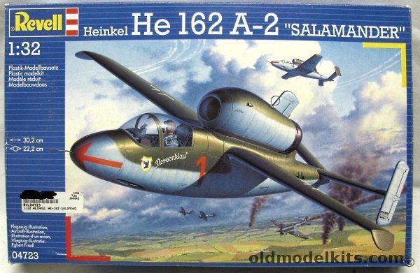 Revell 1/32 Heinkel He-162 A-2 Salamander - 3./JG1 Oesau Oblt. Emil Demuth May 1945 / 2./JG1 May 1945 / 3.JG1 Lt. G. Stiemer May 1945, 04723 plastic model kit